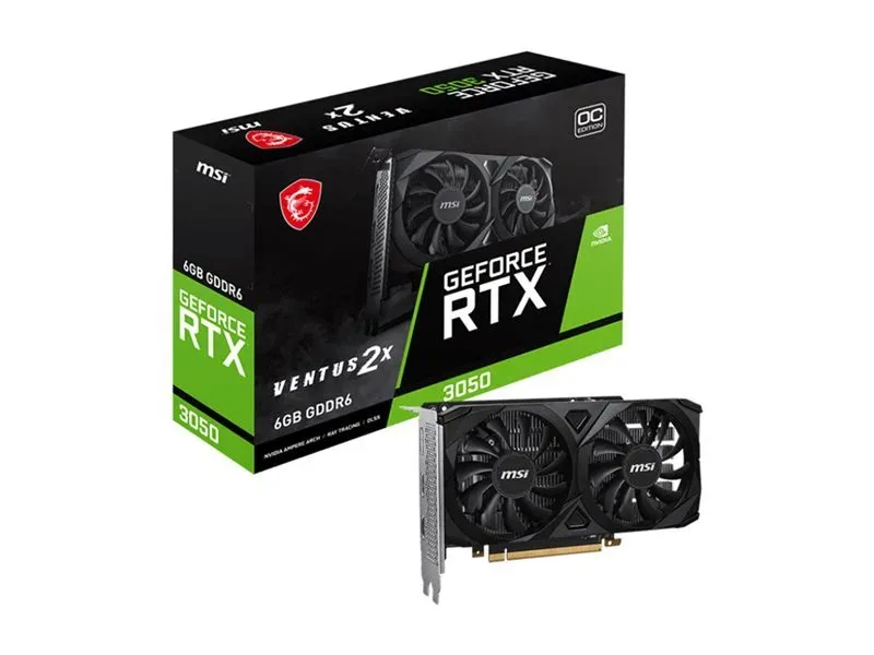 MSI 78810495 видеокарта GeForce RTX 3050 VENTUS 2X 6G OC (ЛЕНОВО) MSI 78810495 видеокарта GeForce RTX 3050 VENTUS 2X 6G OC (ЛЕНОВО)
