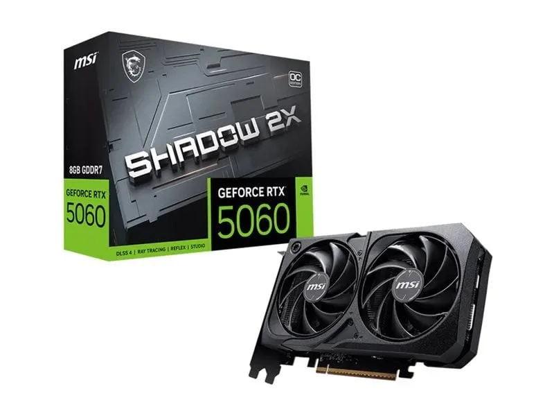 MSI GeForce RTX 5060 8G SHADOW 2X OC 78811679 — видеокарта (ЛЕНОВО) MSI GeForce RTX 5060 8G SHADOW 2X OC 78811679 — видеокарта (ЛЕНОВО)