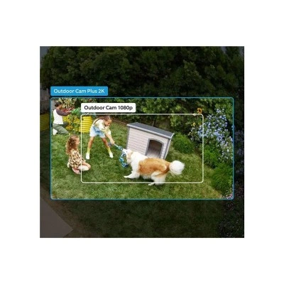 Ring Outdoor Cam Plus Plug-In 2K широкоугольная камера, белая 78817288 Ring Outdoor Cam Plus Plug-In 2K широкоугольная камера, белая 78817288